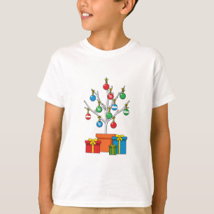 Minimaler Weihnachtsbaum mit Geschenken T-Shirt