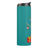 Minimaler Weihnachtsbaum mit Geschenken Thermosbecher (Nach links gedreht)