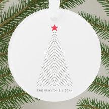 Minimaler Weihnachtsbaum | Red Star Clean Simple