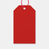 Minimaler Weihnachtsbaum rot & weiß Geschenkanhänger (Rückseite)