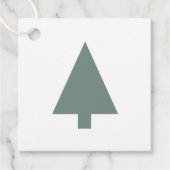 Minimaler Weihnachtsbaum | Sage Green Clean Simple Geschenkanhänger (Vorderseite)