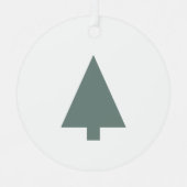 Minimaler Weihnachtsbaum | Sage Green Clean Simple Ornament Aus Metall (Vorderseite)
