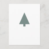 Minimaler Weihnachtsbaum | Sage Green Clean Simple Postkarte (Vorderseite)