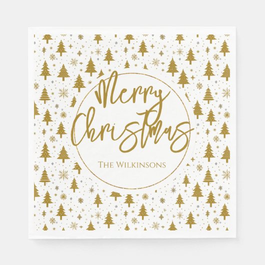 Minimaler Weihnachtsbaum Serviette (Vorderseite)