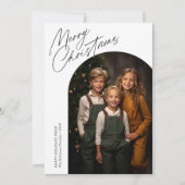 Minimaler Weihnachtsbogen Feiertagskarte (Vorderseite)