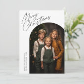 Minimaler Weihnachtsbogen Feiertagskarte (Stehend Vorderseite)