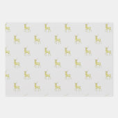 Minimaler Weihnachtsgoldschuh Geschenkpapier Set (Vorderseite 3)
