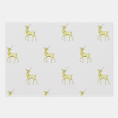 Minimaler Weihnachtsgoldschuh Geschenkpapier Set (Vorderseite 2)