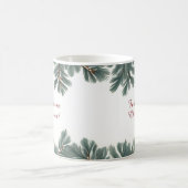 Minimaler Weihnachtsurlaub Cheer Pine Bough Kaffeetasse (Mittel)