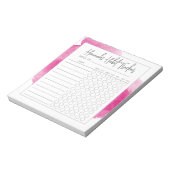 Minimaler Wert für Wasserfarbe Skript Habit Tracke Notizblock (Rotiert)