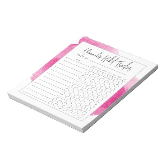 Minimaler Wert für Wasserfarbe Skript Habit Tracke Notizblock (Rotiert)