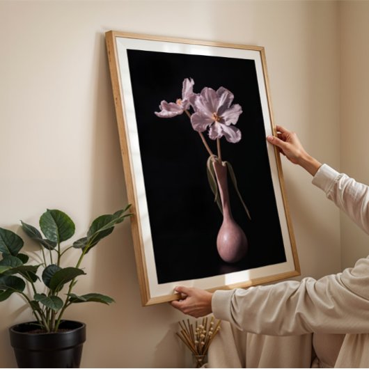 Minimaler Wild-Tulpe-Stillleben-Wand-Kunstdruck Poster