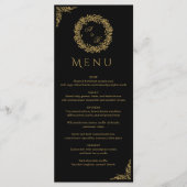 minimaler Wildblumenkranz Volkstümliche Rustikale Menükarte (Vorderseite)