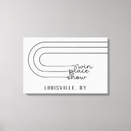 Minimaler Win Place Zeige Pferdebahn Personalisier Leinwanddruck