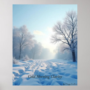 Minimaler Winter-Kalenderposter – Neutrale Wandkun Poster