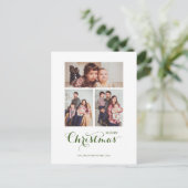 Minimaler Winter Weihnachten 3 Foto Collage Urlaub Postkarte (Stehend Vorderseite)