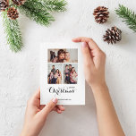 Minimaler Winter Weihnachten 3 Foto Collage Urlaub Postkarte<br><div class="desc">Modernes und elegantes Design bedruckt Minimal Winter Weihnachten 3 Foto Collage Holiday Postcard,  die mit Ihrem Text angepasst werden kann. Bitte klicken Sie auf den Button "Anpassen" und verwenden Sie unser Design-Tool,  um diese Vorlage zu ändern. Karo im Grafikdesign-Store für andere Produkte,  die diesem Design entsprechen!</div>