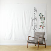 Minimaler Wintersprigs Hochzeitstag Foto Hintergru Wandteppich (Beispiel (Horizontal))