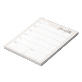 Minimaler Wochenplaner Notizblock (Rotiert)
