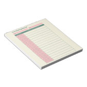 Minimaler Zeitblockplaner Pink Layout Notizblock (angewinkelt)