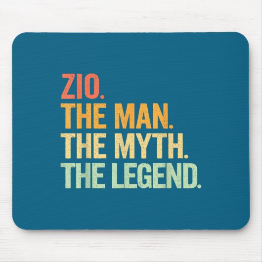 Minimaler Zio-Mann Mythos Legende Retro Mousepad (Vorne)