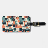 Minimales Abstraktes Nahtloses Muster - Geometrisc Gepäckanhänger (Vorderseite horizontal)