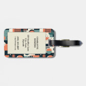 Minimales Abstraktes Nahtloses Muster - Geometrisc Gepäckanhänger (Rückseite horizontal)