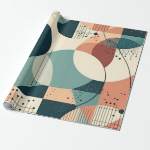 Minimales Abstraktes Nahtloses Muster - Geometrisc Geschenkpapier
