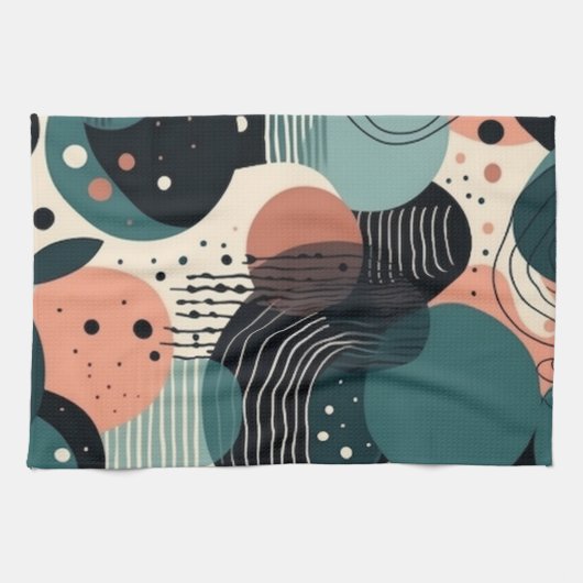 Minimales Abstraktes Nahtloses Muster - Geometrisc Geschirrtuch (Horizontal)