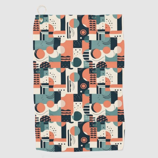 Minimales Abstraktes Nahtloses Muster - Geometrisc Golfhandtuch (Vorderseite)