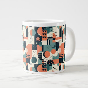 Minimales Abstraktes Nahtloses Muster - Geometrisc Jumbo-Tasse