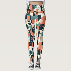 Minimales Abstraktes Nahtloses Muster - Geometrisc Leggings