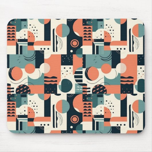 Minimales Abstraktes Nahtloses Muster - Geometrisc Mousepad (Vorne)