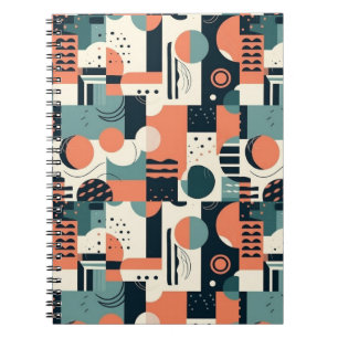 Minimales Abstraktes Nahtloses Muster - Geometrisc Notizblock