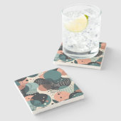 Minimales Abstraktes Nahtloses Muster - Geometrisc Steinuntersetzer (Seitenansicht)