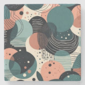 Minimales Abstraktes Nahtloses Muster - Geometrisc Steinuntersetzer (Vorderseite)