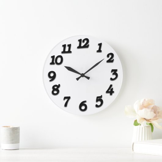 Minimales arabische Zahl-klassisches Große Wanduhr (Zuhause)