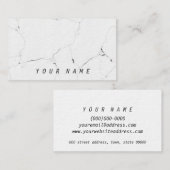 Minimales B&W cooles glattes Marmorierungnobles Visitenkarte (Vorne/Hinten)