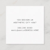 Minimales Beige Circle Business Monogram Branding Quadratische Visitenkarte (Rückseite)