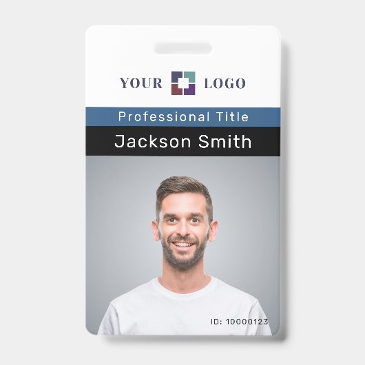 Minimales benutzerdefiniertes Foto und Name des Ab Ausweis (Vorderseite)