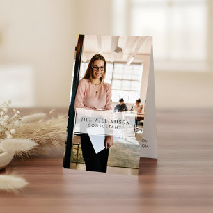 Minimales Berufliches Firmenlogo und Business-Foto Visitenkarten