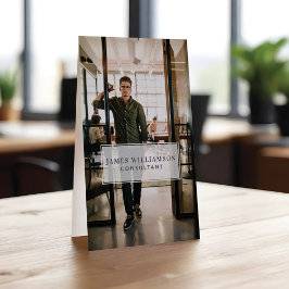 Minimales Berufliches Firmenlogo und Business-Foto Visitenkarten