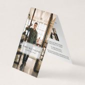 Minimales Berufliches Firmenlogo und Business-Foto Visitenkarten (Vorderseite)