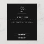 Minimales Black Business Marketing für Logo Flyer (Hinten)