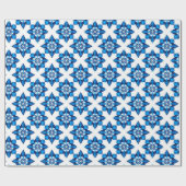 ❄ Minimales blaues Schneeflocken-Winterdesign ❄ Geschenkpapier (Flach)