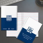 Minimales Blue & White Small Business Motto Notizblock