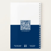 Minimales Blue & White Small Business Motto Notizblock (Rückseite)