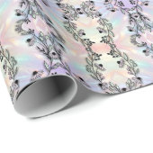 Minimales Blume Wrapping Paper Geschenkpapier (Rolleneckpunkt)