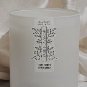 Minimales botanisches Clear Candle Jar Vertikal La Aufkleber