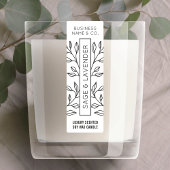 Minimales Botanisches Kerzenchen Jar Thin Vertikal Etiketten